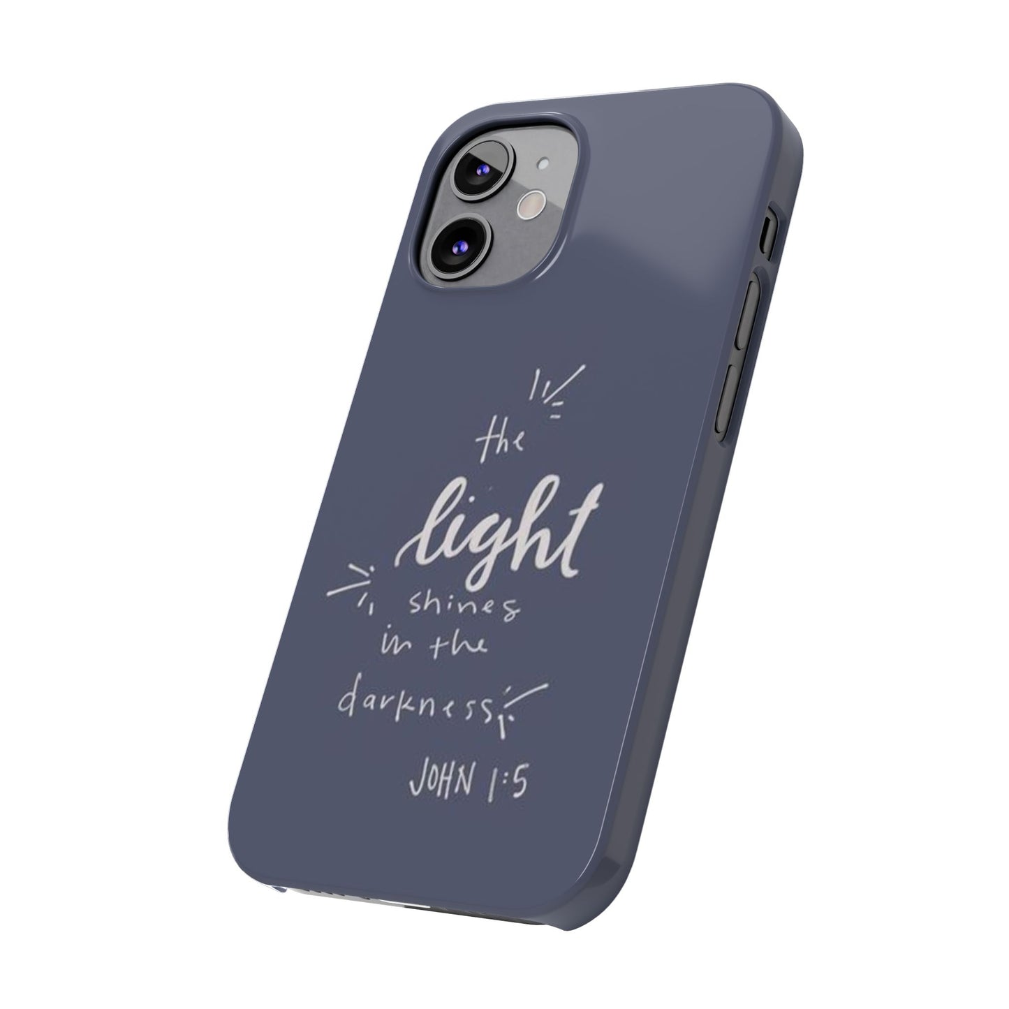 The Light Shines in the Darkness (John 1:5) iPhone Slim Phone Case — Christian Scripture Phone Case
