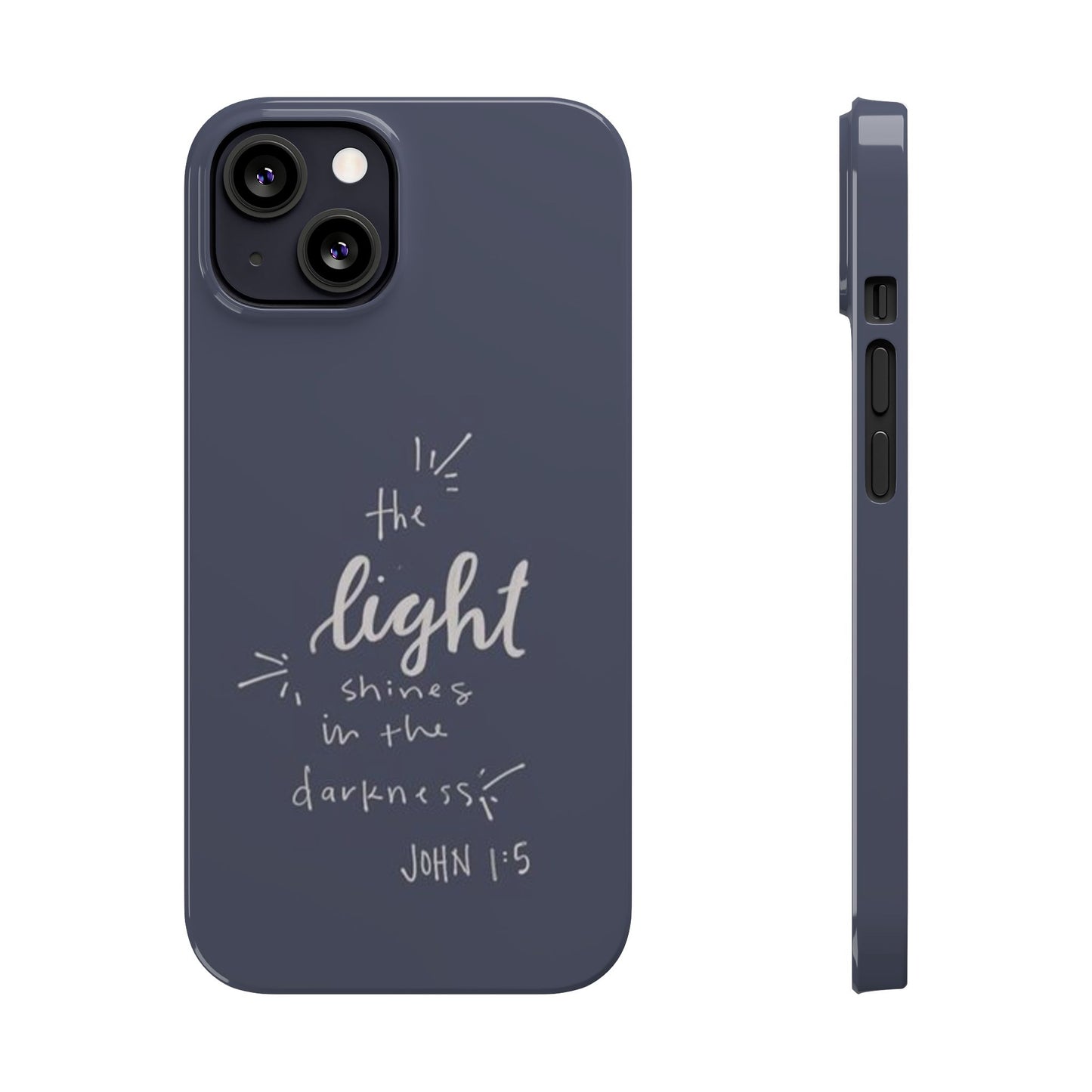 The Light Shines in the Darkness (John 1:5) iPhone Slim Phone Case — Christian Scripture Phone Case