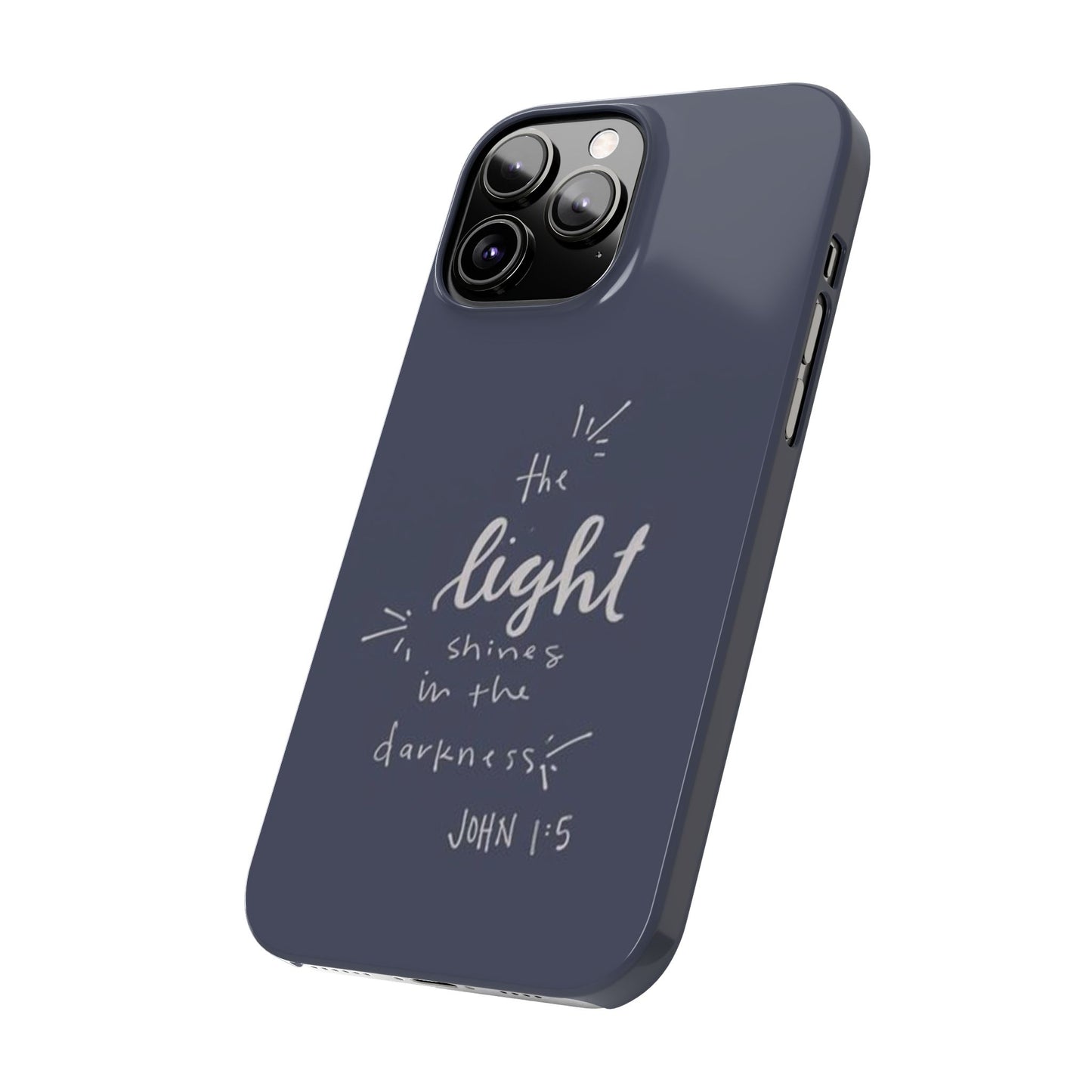 The Light Shines in the Darkness (John 1:5) iPhone Slim Phone Case — Christian Scripture Phone Case