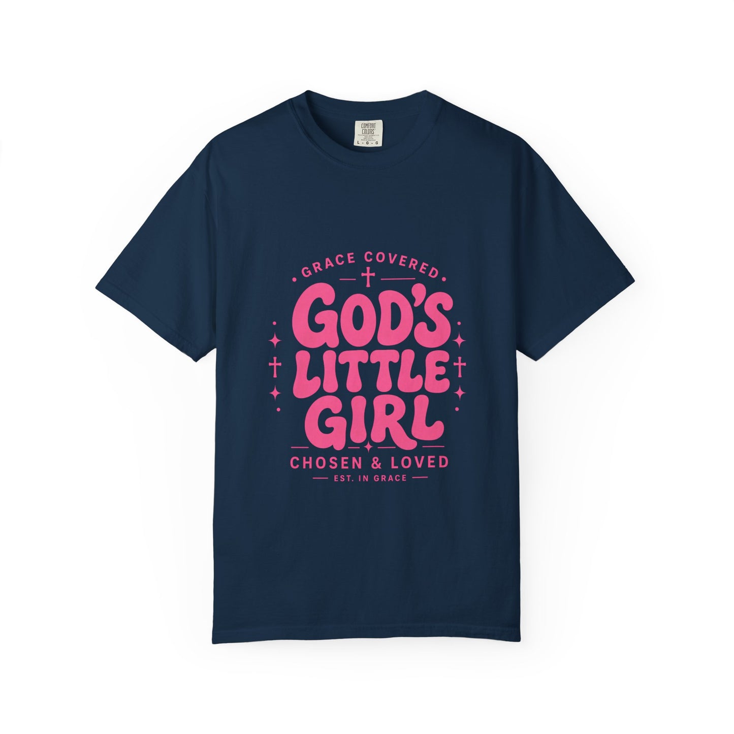 God's Little Girl T‑Shirt — Pink Faith Graphic Tee