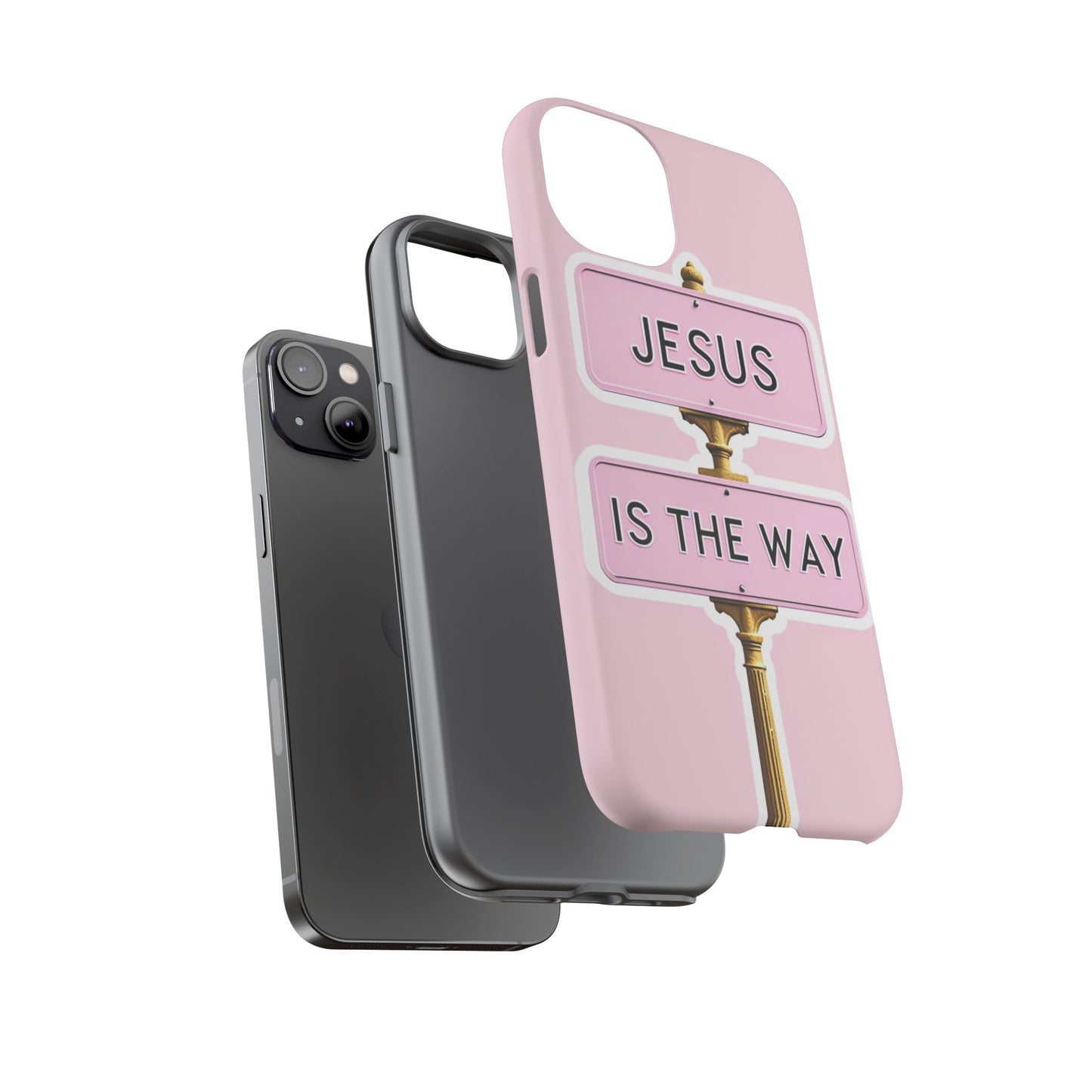 Jesus Is The Way Phone Case — Pink Tough Protective Case