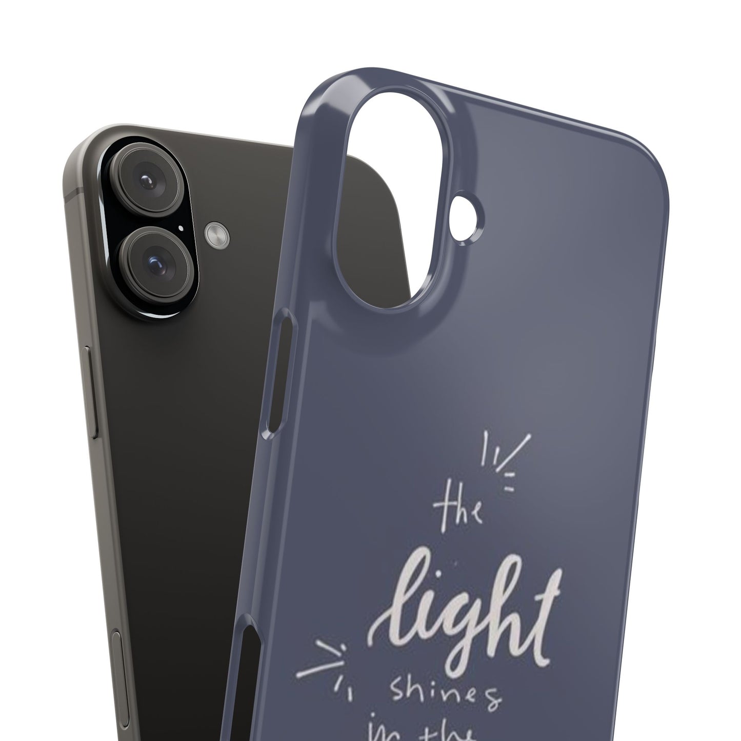 The Light Shines in the Darkness (John 1:5) iPhone Slim Phone Case — Christian Scripture Phone Case