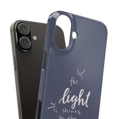The Light Shines in the Darkness (John 1:5) iPhone Slim Phone Case — Christian Scripture Phone Case