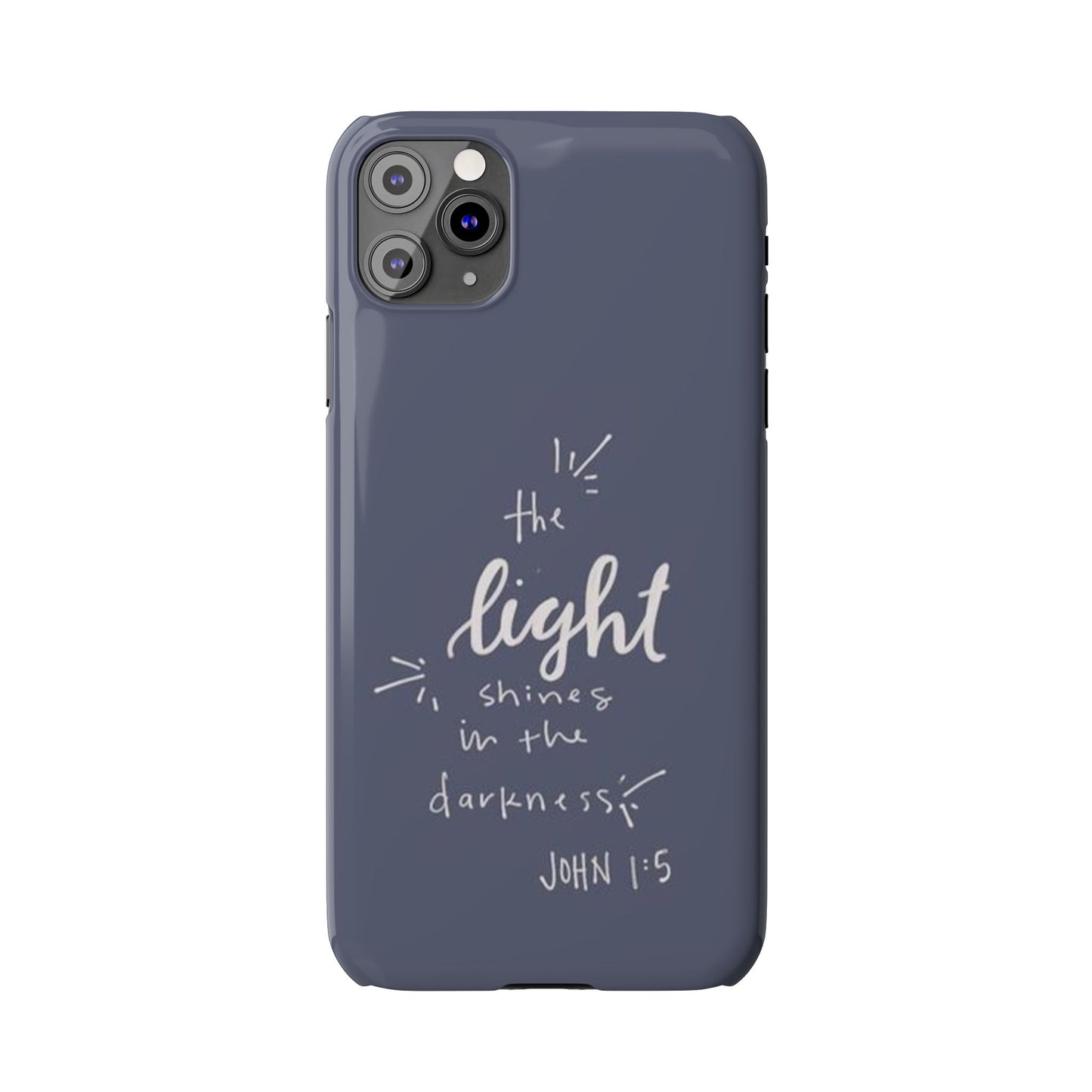 The Light Shines in the Darkness (John 1:5) iPhone Slim Phone Case — Christian Scripture Phone Case