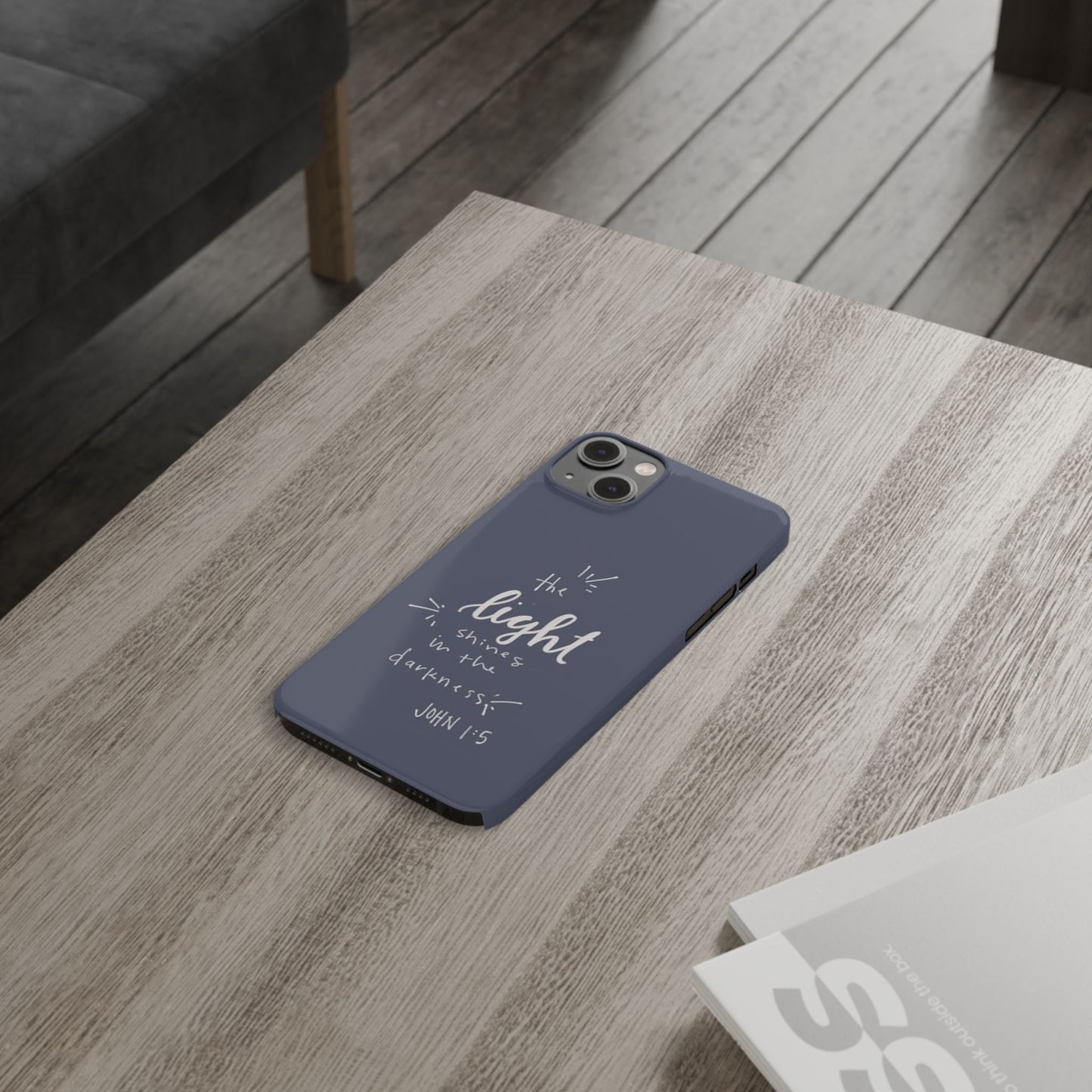 The Light Shines in the Darkness (John 1:5) iPhone Slim Phone Case — Christian Scripture Phone Case