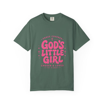 God's Little Girl T‑Shirt — Pink Faith Graphic Tee