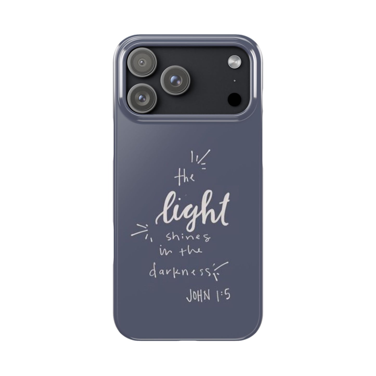 The Light Shines in the Darkness (John 1:5) iPhone Slim Phone Case — Christian Scripture Phone Case