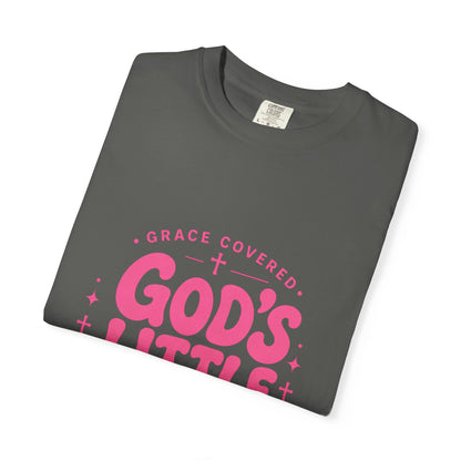 God's Little Girl T‑Shirt — Pink Faith Graphic Tee