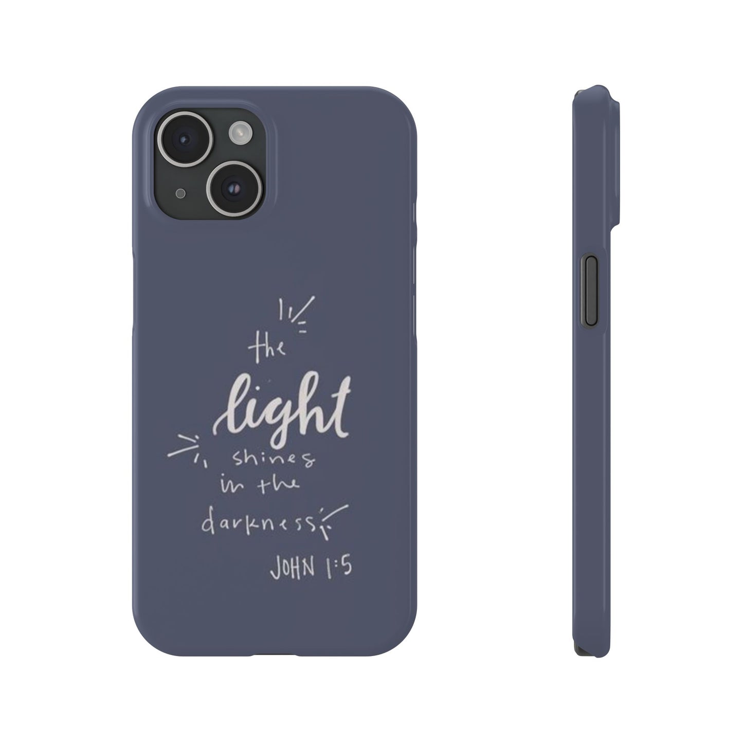 The Light Shines in the Darkness (John 1:5) iPhone Slim Phone Case — Christian Scripture Phone Case