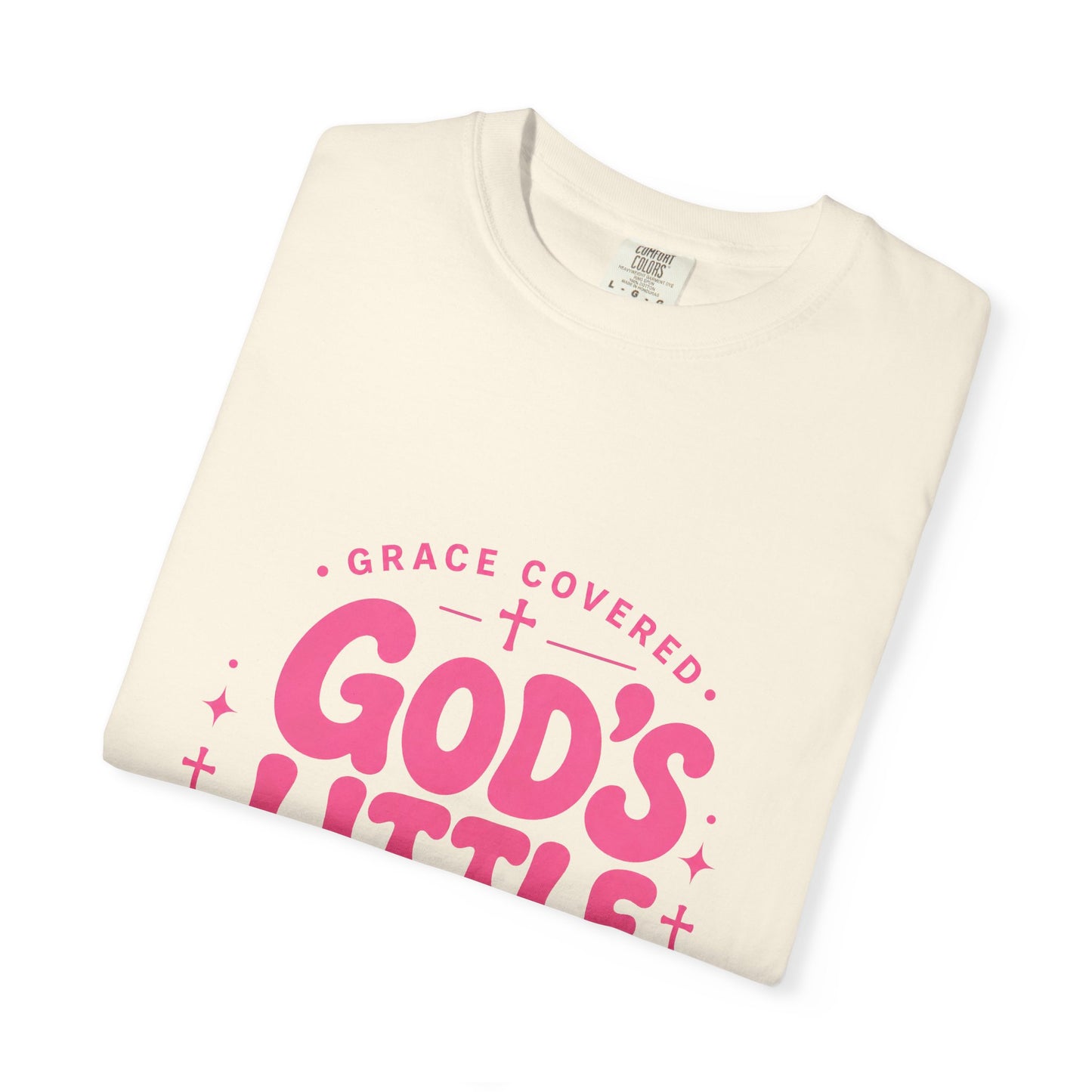 God's Little Girl T‑Shirt — Pink Faith Graphic Tee