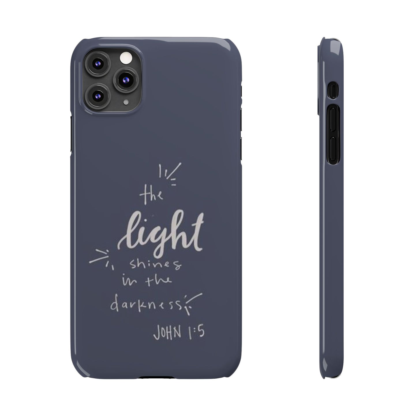 The Light Shines in the Darkness (John 1:5) iPhone Slim Phone Case — Christian Scripture Phone Case