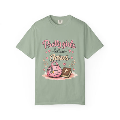 Pretty Girls Follow Jesus T-Shirt — Cute Christian Youth Tee