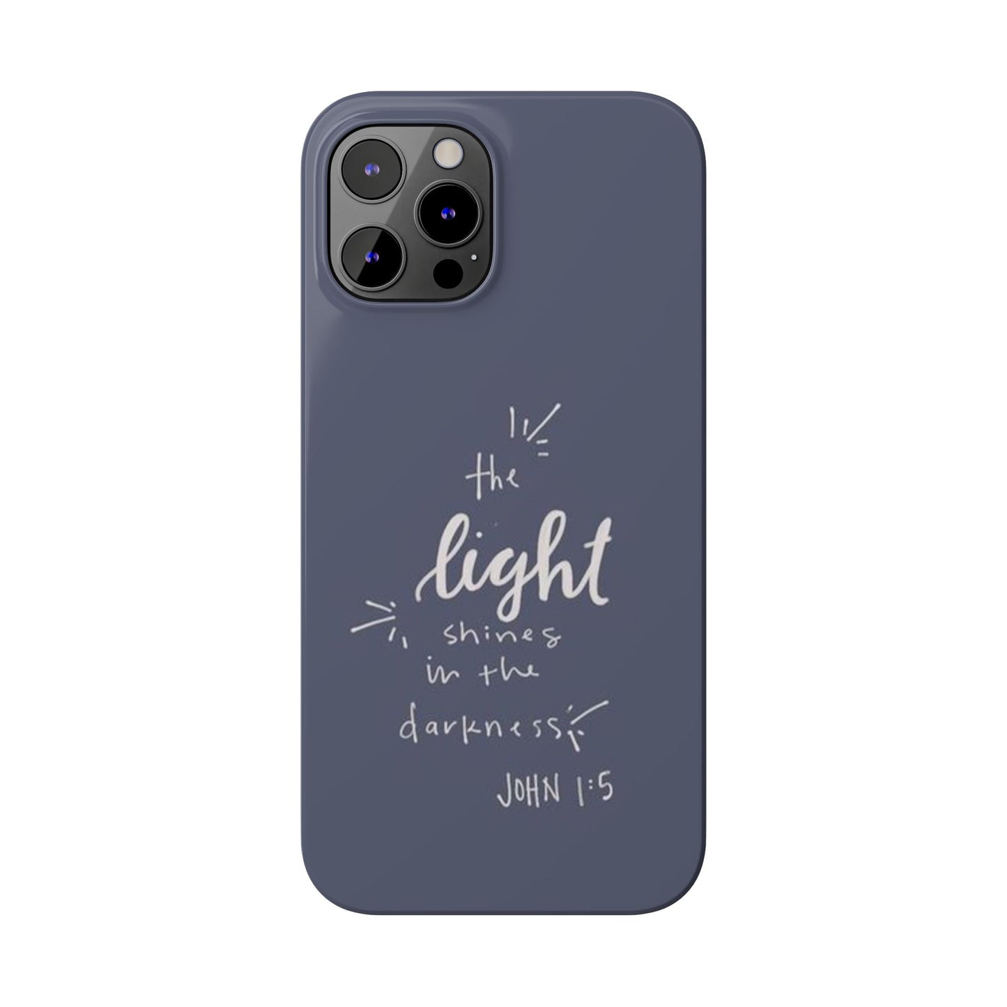 The Light Shines in the Darkness (John 1:5) iPhone Slim Phone Case — Christian Scripture Phone Case