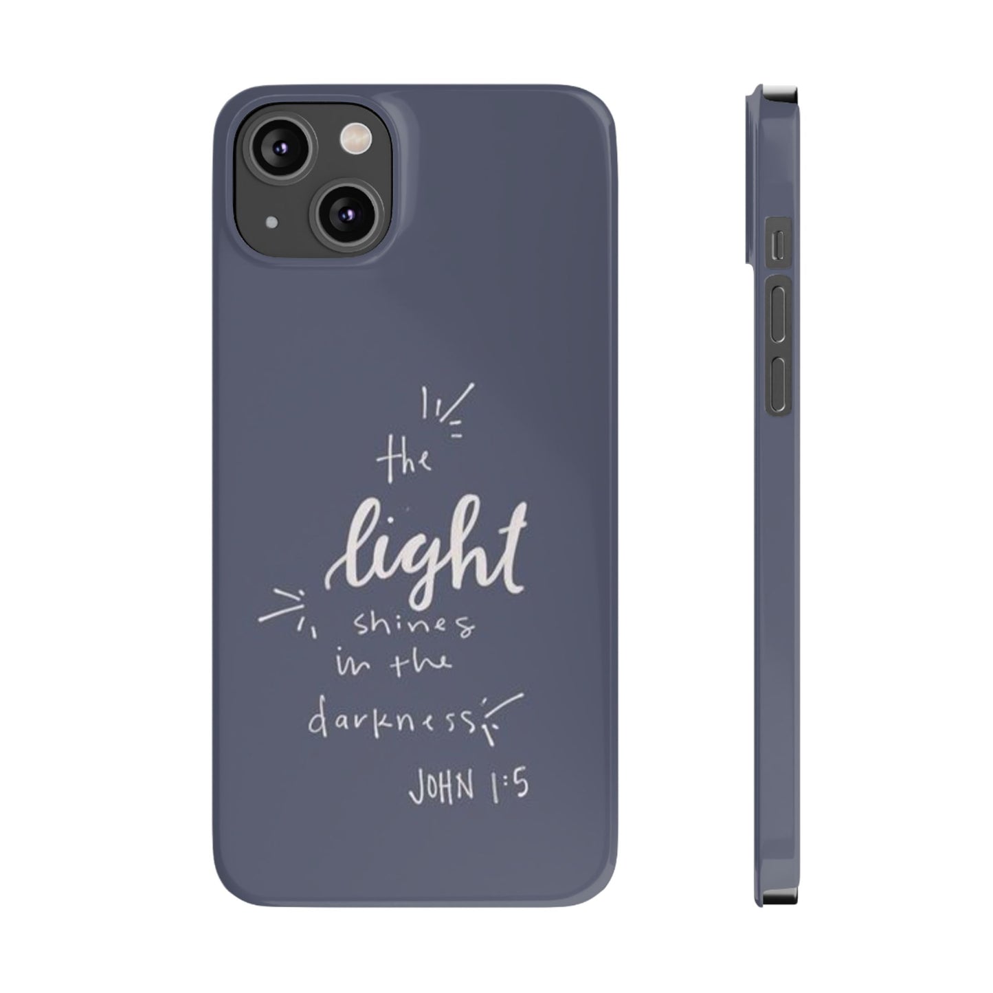 The Light Shines in the Darkness (John 1:5) iPhone Slim Phone Case — Christian Scripture Phone Case