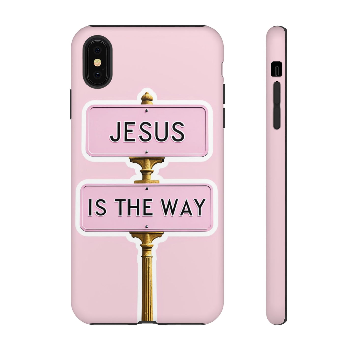 Jesus Is The Way Phone Case — Pink Tough Protective Case