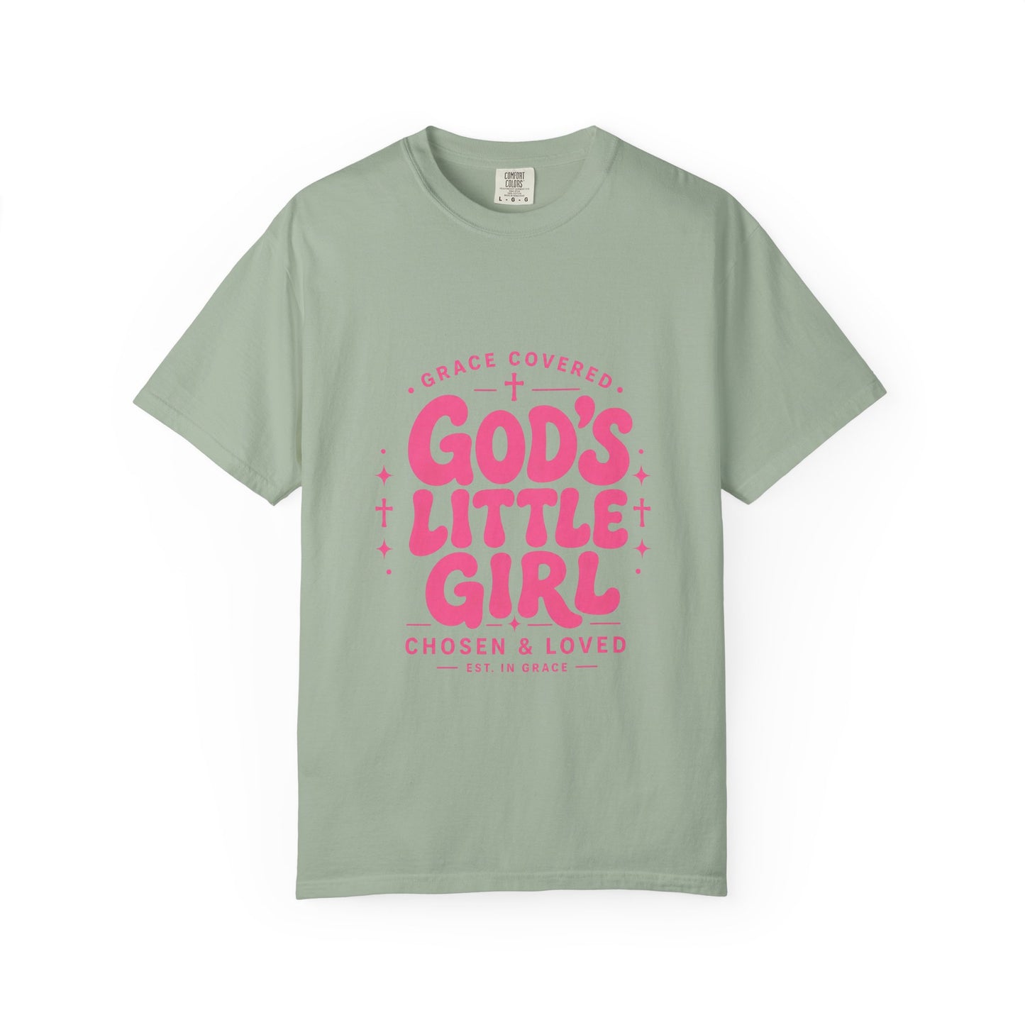 God's Little Girl T‑Shirt — Pink Faith Graphic Tee