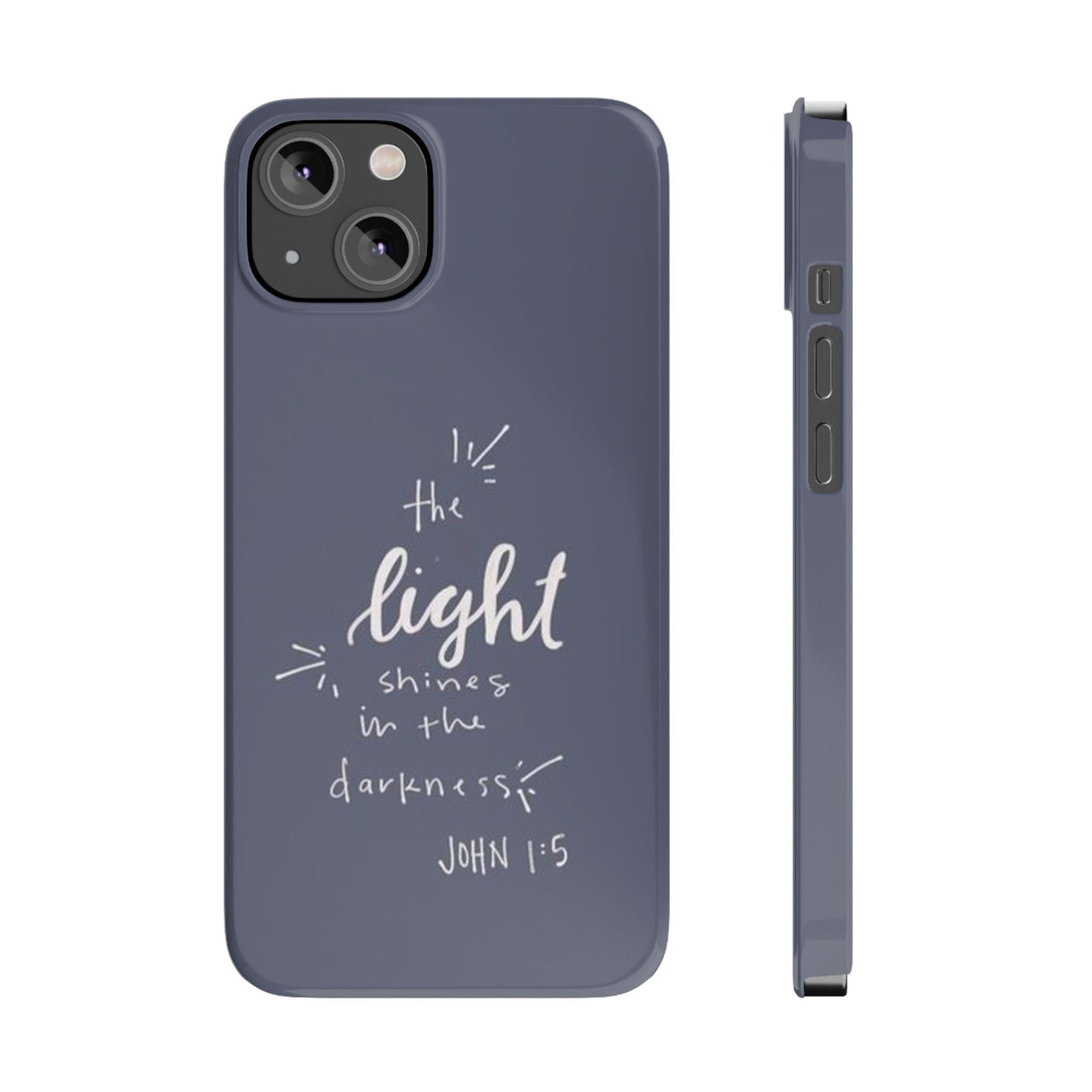 The Light Shines in the Darkness (John 1:5) iPhone Slim Phone Case — Christian Scripture Phone Case