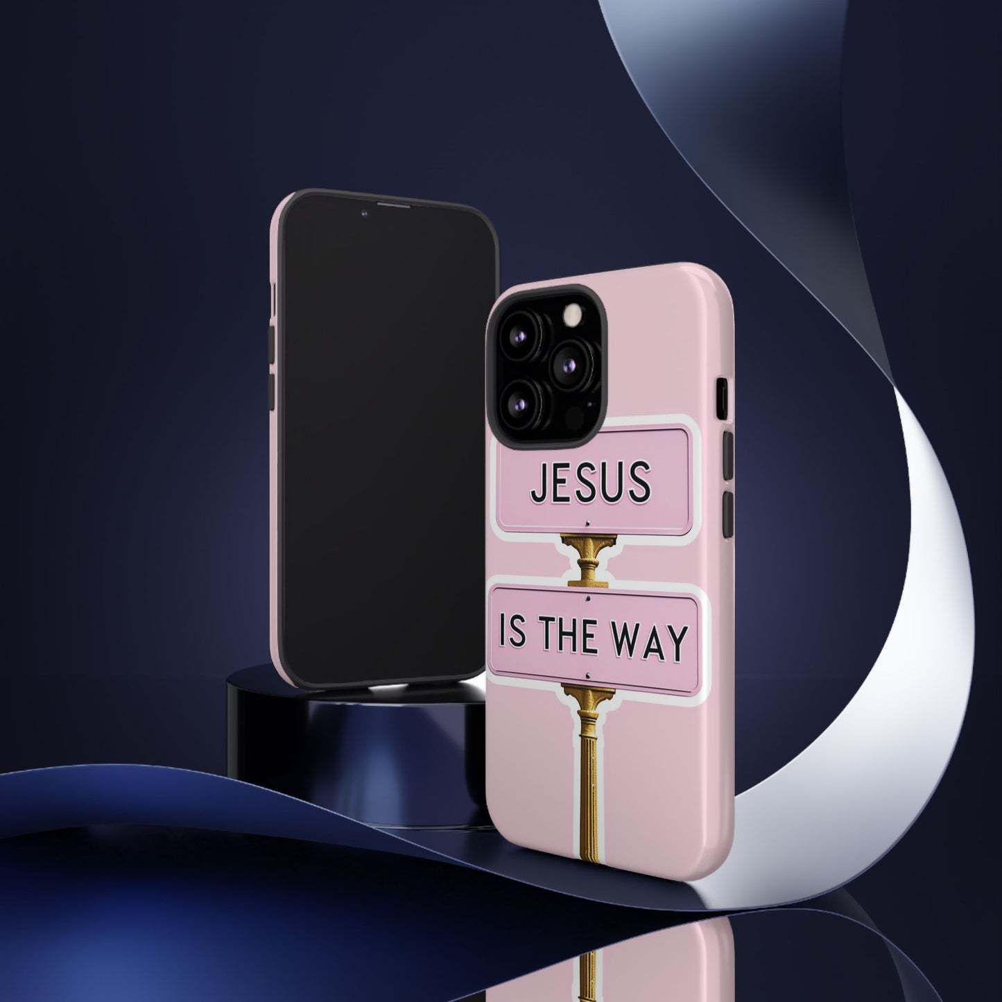 Jesus Is The Way Phone Case — Pink Tough Protective Case