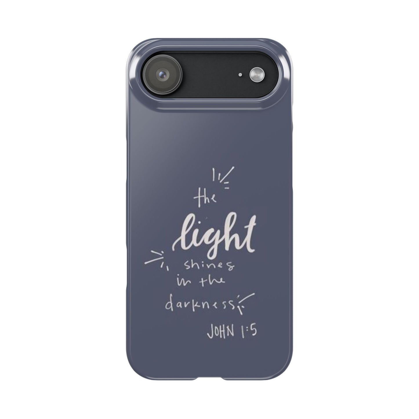 The Light Shines in the Darkness (John 1:5) iPhone Slim Phone Case — Christian Scripture Phone Case