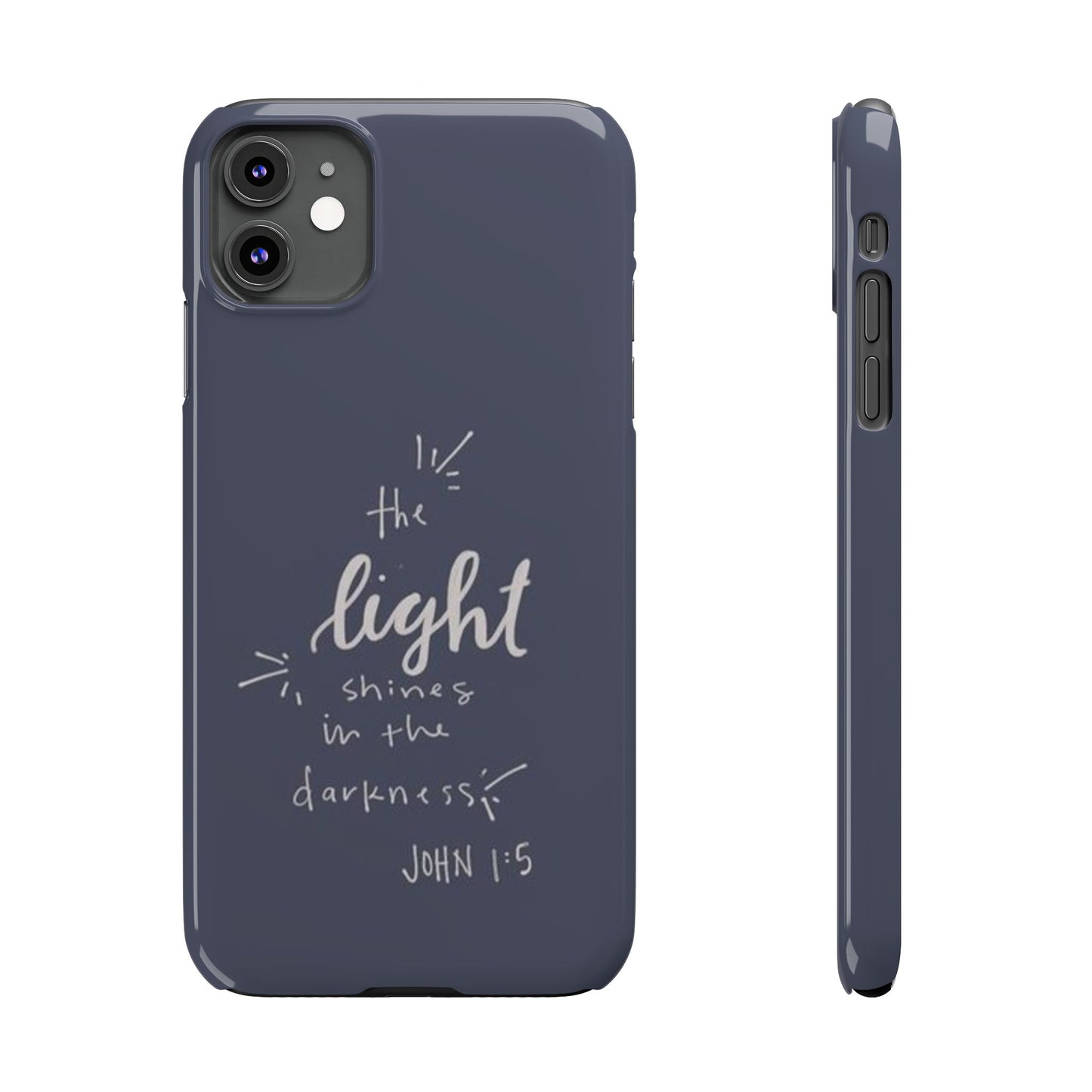 The Light Shines in the Darkness (John 1:5) iPhone Slim Phone Case — Christian Scripture Phone Case