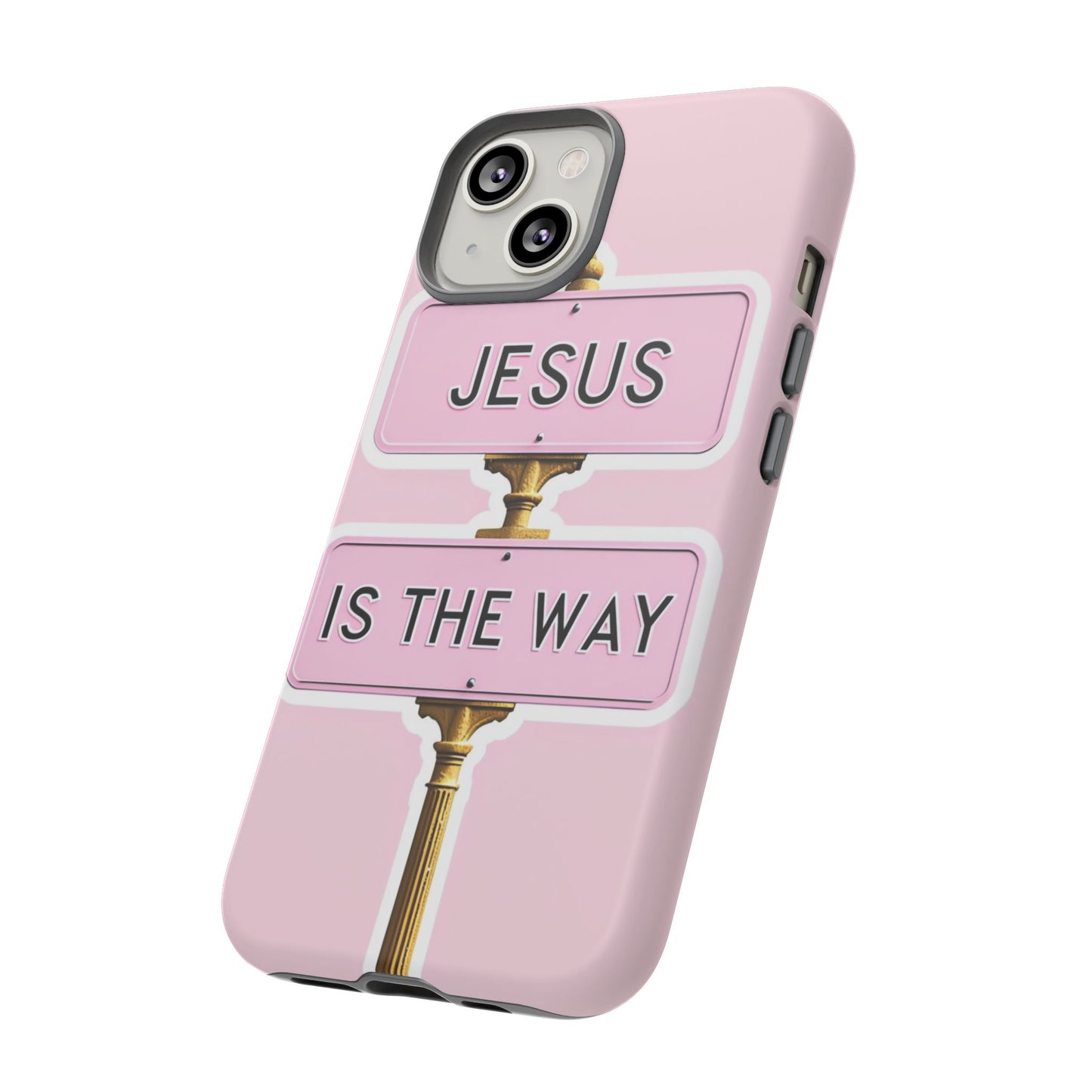 Jesus Is The Way Phone Case — Pink Tough Protective Case