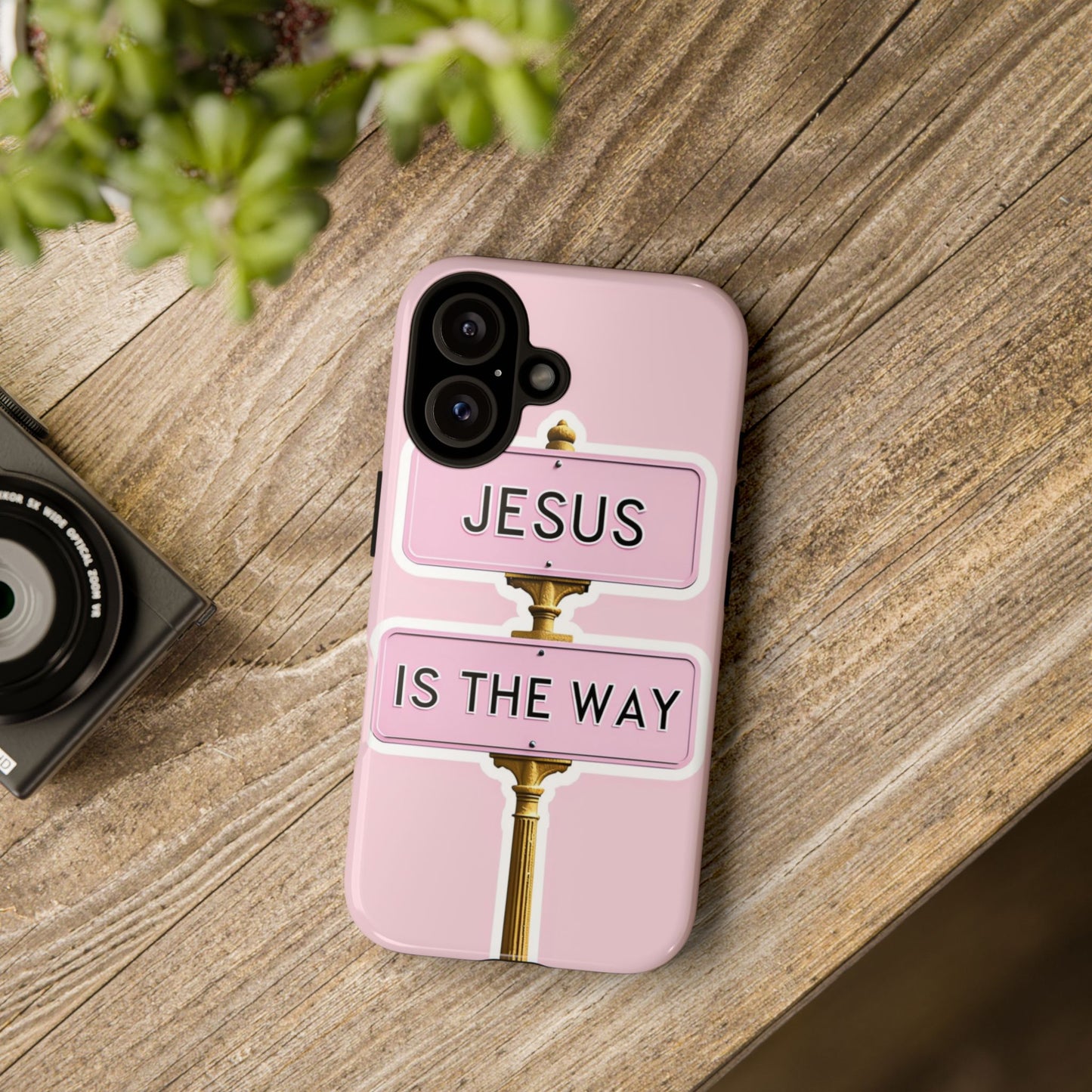 Jesus Is The Way Phone Case — Pink Tough Protective Case