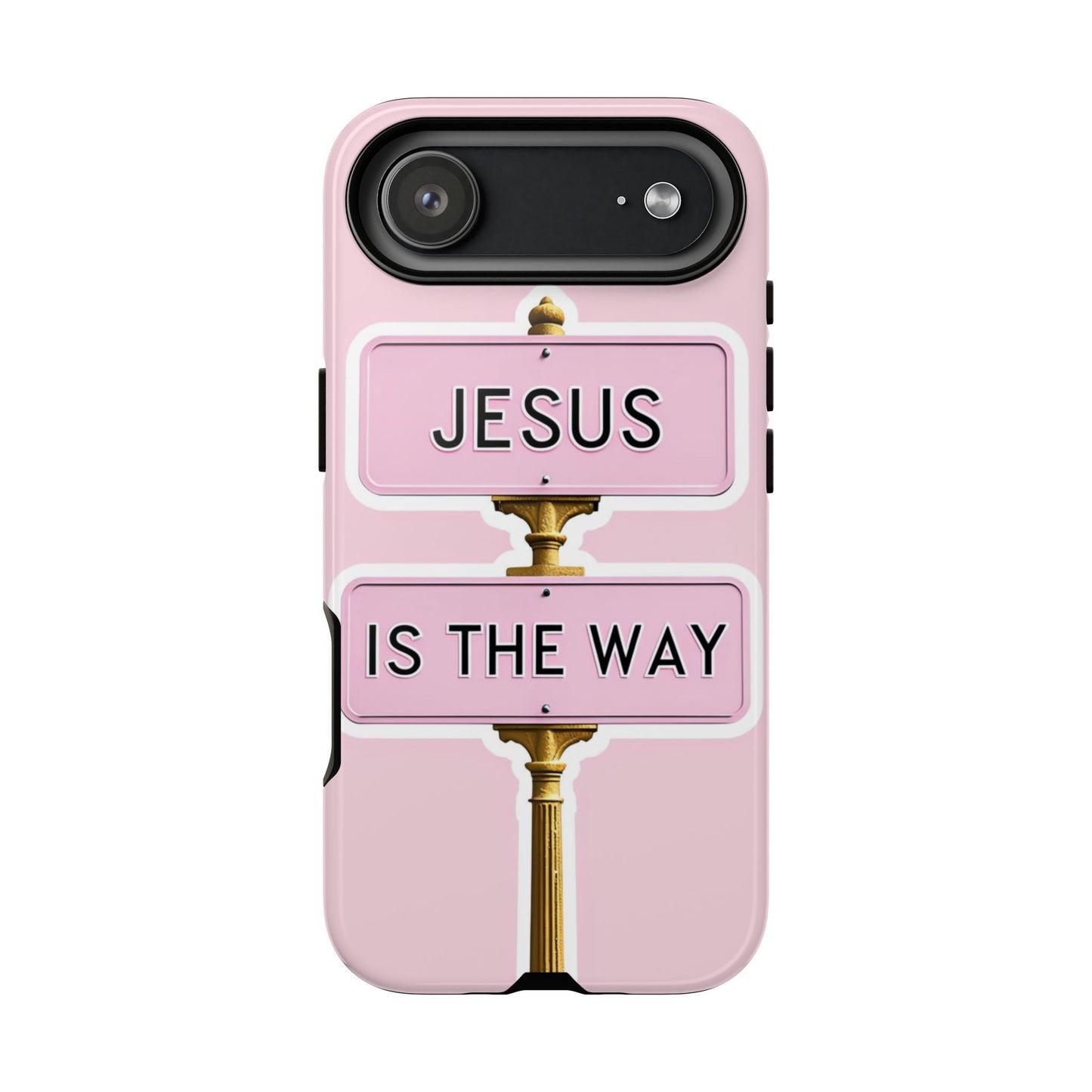 Jesus Is The Way Phone Case — Pink Tough Protective Case