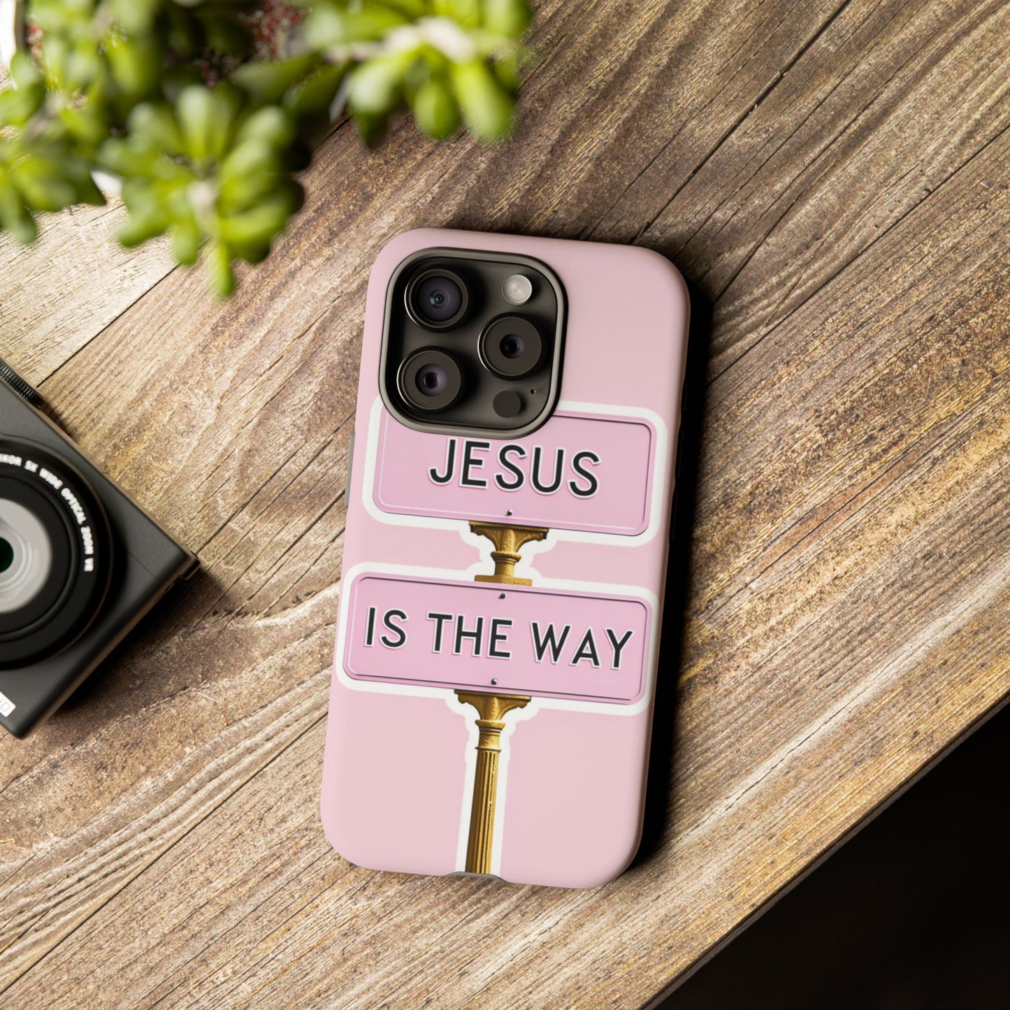 Jesus Is The Way Phone Case — Pink Tough Protective Case