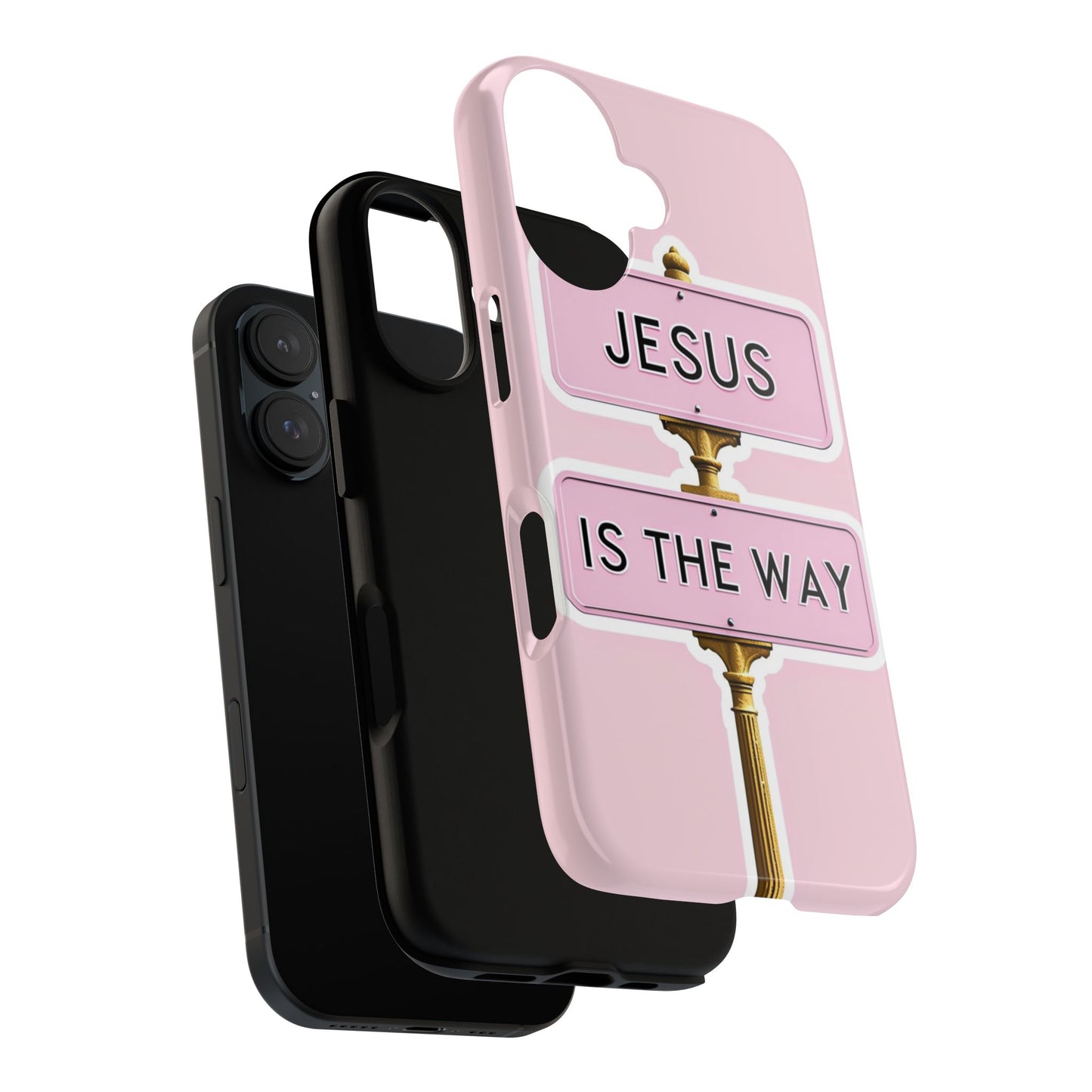 Jesus Is The Way Phone Case — Pink Tough Protective Case