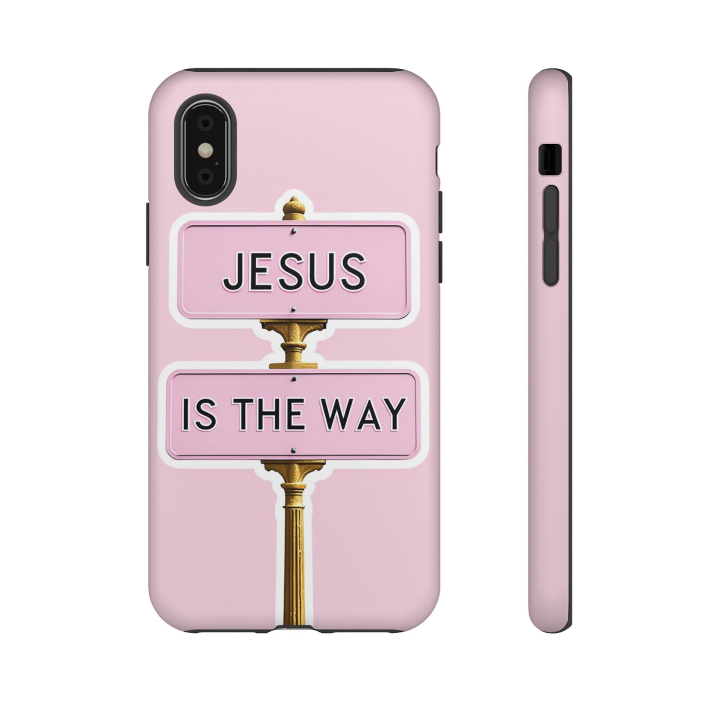 Jesus Is The Way Phone Case — Pink Tough Protective Case