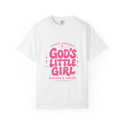 God's Little Girl T‑Shirt — Pink Faith Graphic Tee