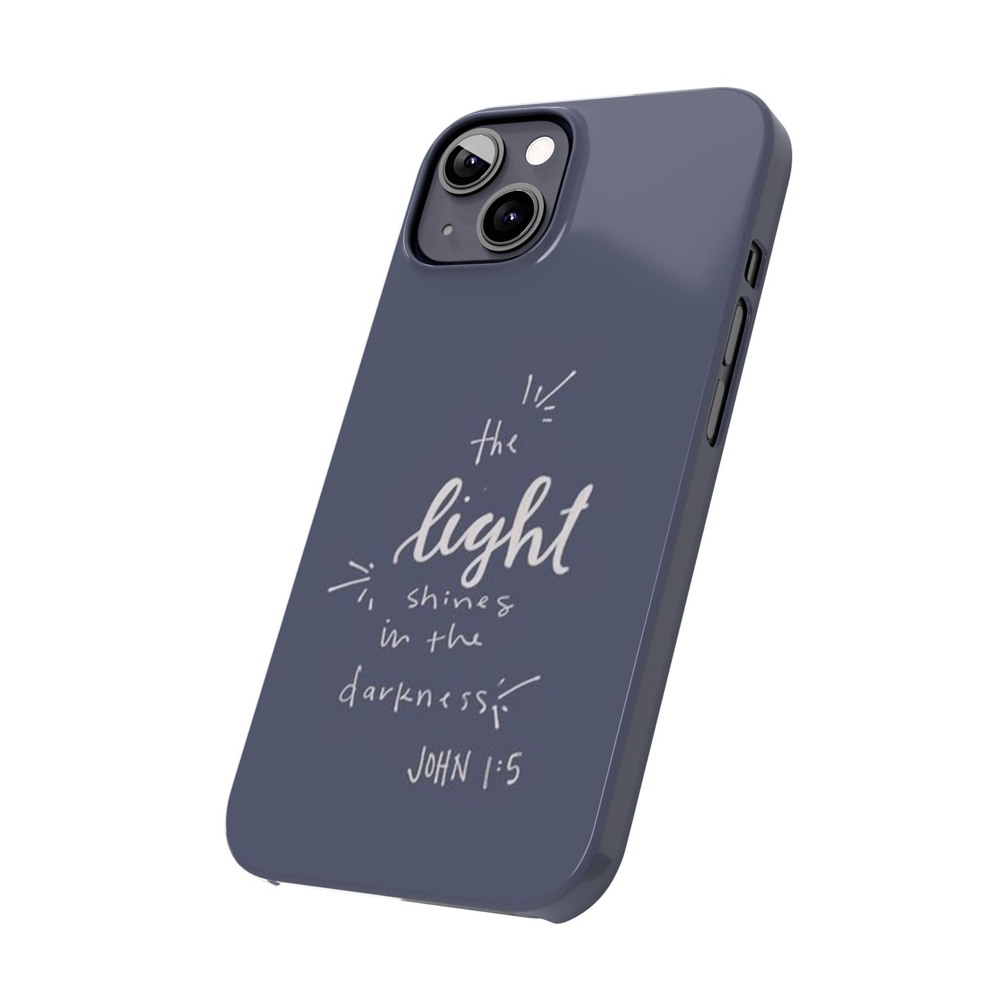 The Light Shines in the Darkness (John 1:5) iPhone Slim Phone Case — Christian Scripture Phone Case