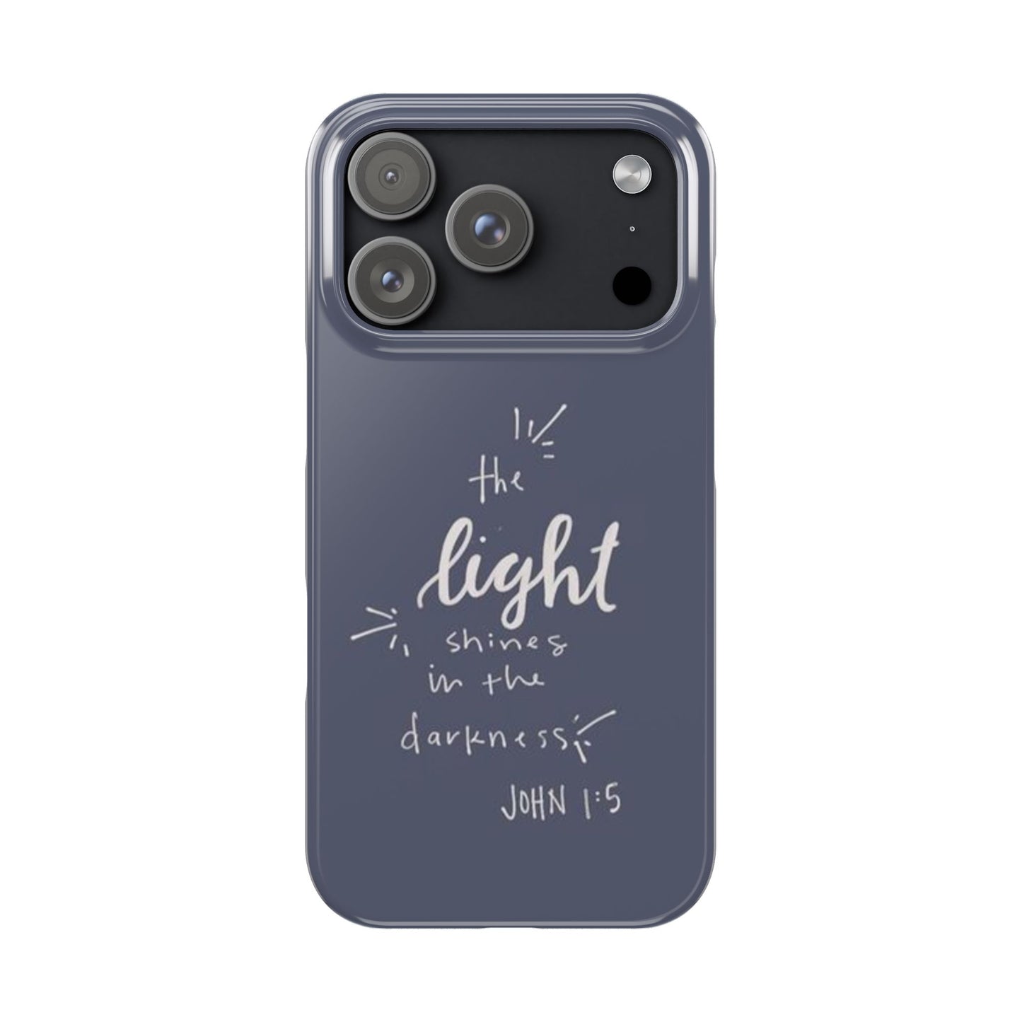 The Light Shines in the Darkness (John 1:5) iPhone Slim Phone Case — Christian Scripture Phone Case