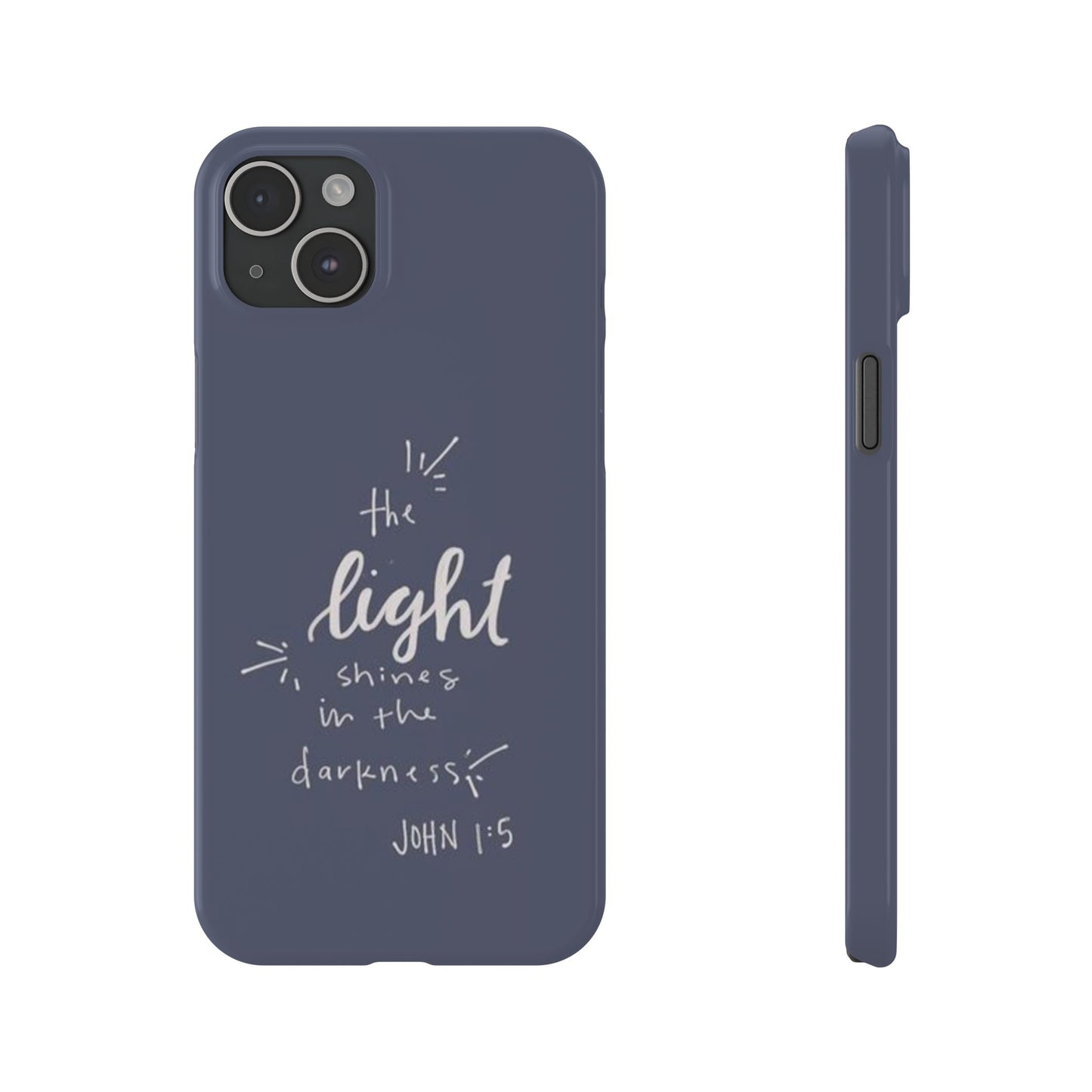 The Light Shines in the Darkness (John 1:5) iPhone Slim Phone Case — Christian Scripture Phone Case