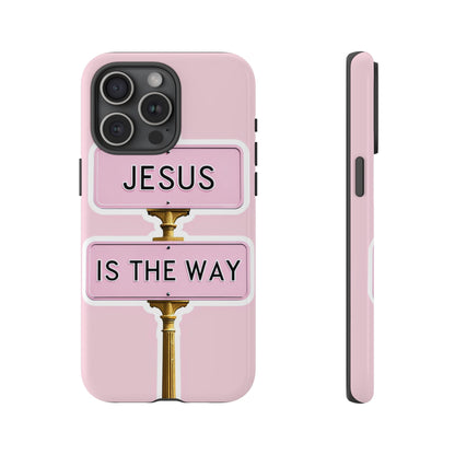 Jesus Is The Way Phone Case — Pink Tough Protective Case