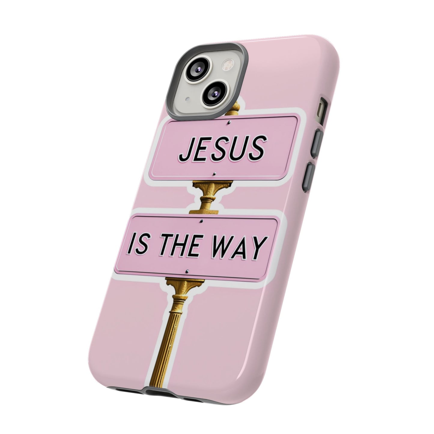 Jesus Is The Way Phone Case — Pink Tough Protective Case