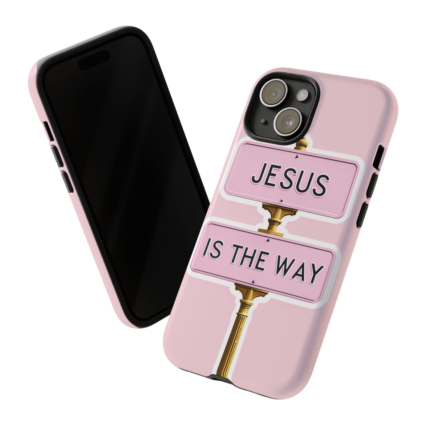 Jesus Is The Way Phone Case — Pink Tough Protective Case
