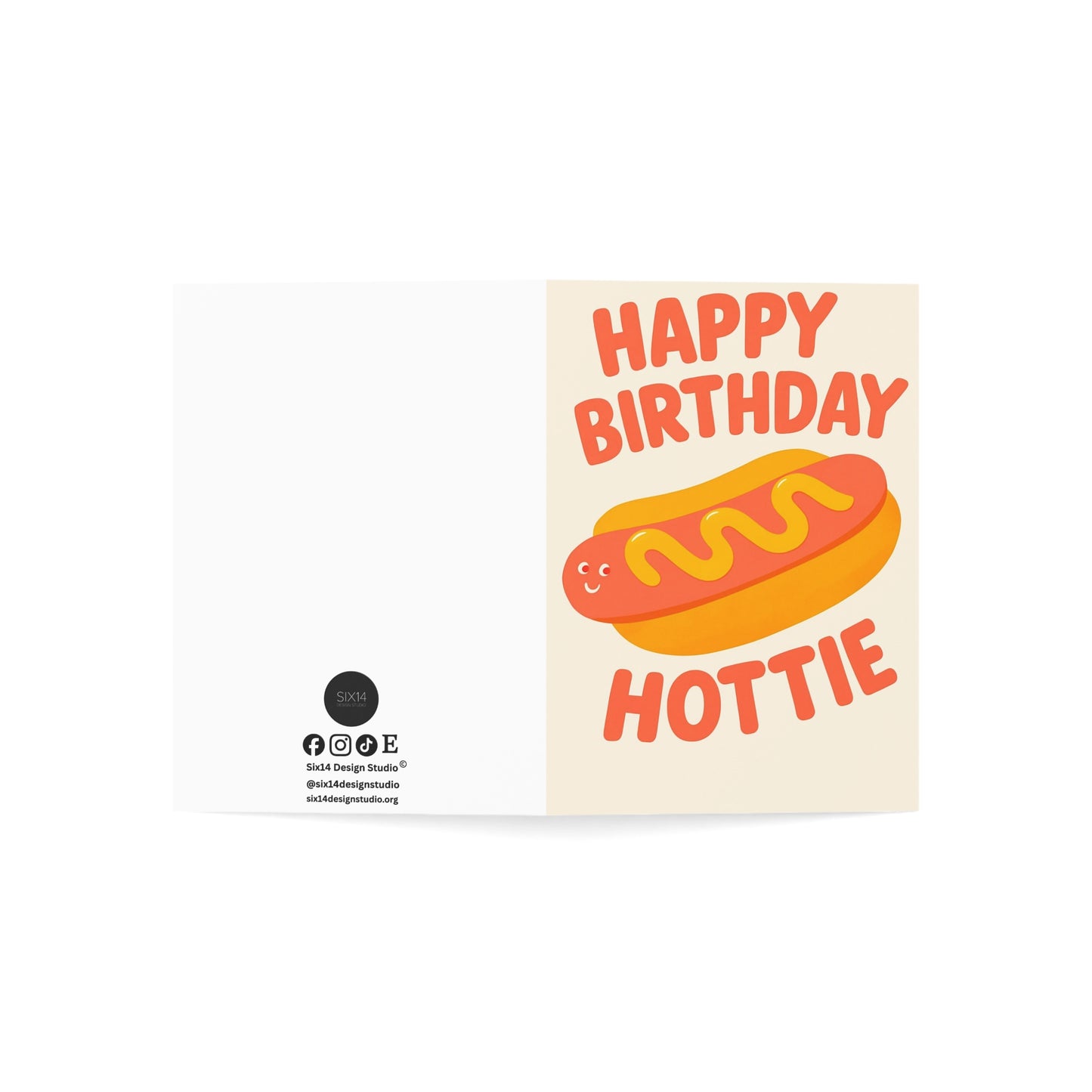 Funny Birthday Card | Happy Birthday Hottie | Cute Pun Card | Food Themed Greeting Card