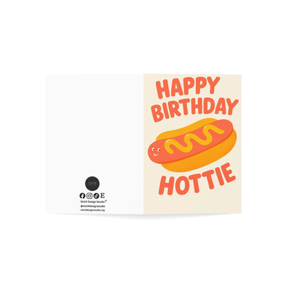Funny Birthday Card | Happy Birthday Hottie | Cute Pun Card | Food Themed Greeting Card