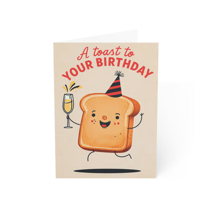 Funny Birthday Card | A Toast to Your Birthday| Cute Pun Card | Food Themed Greeting Card