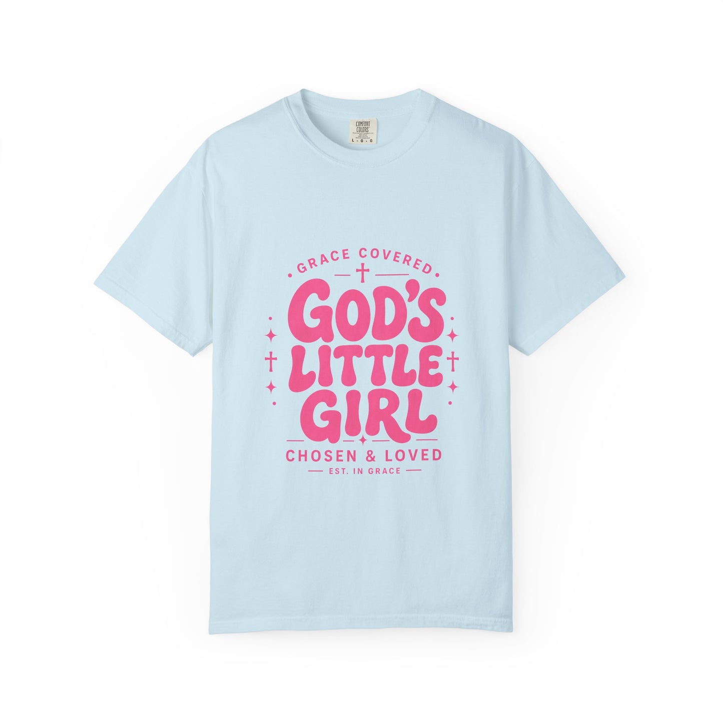 God's Little Girl T‑Shirt — Pink Faith Graphic Tee