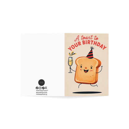 Funny Birthday Card | A Toast to Your Birthday| Cute Pun Card | Food Themed Greeting Card