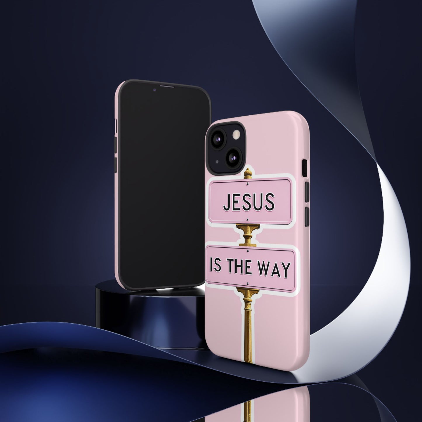 Jesus Is The Way Phone Case — Pink Tough Protective Case