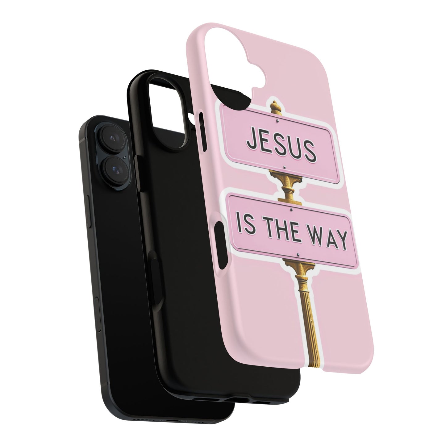 Jesus Is The Way Phone Case — Pink Tough Protective Case