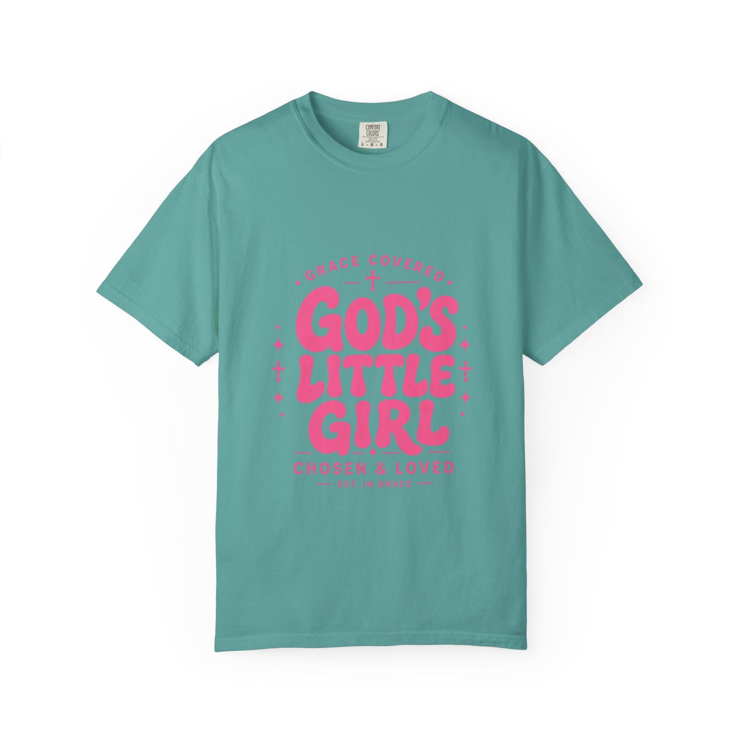 God's Little Girl T‑Shirt — Pink Faith Graphic Tee
