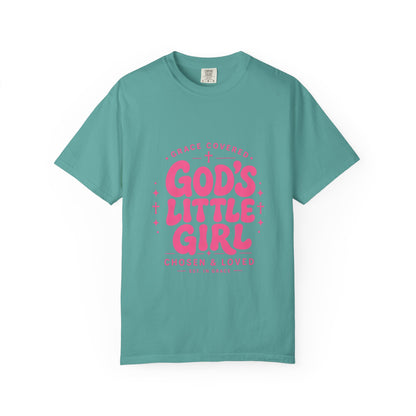 God's Little Girl T‑Shirt — Pink Faith Graphic Tee