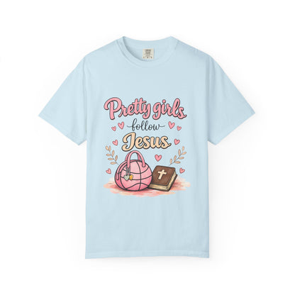 Pretty Girls Follow Jesus T-Shirt — Cute Christian Youth Tee
