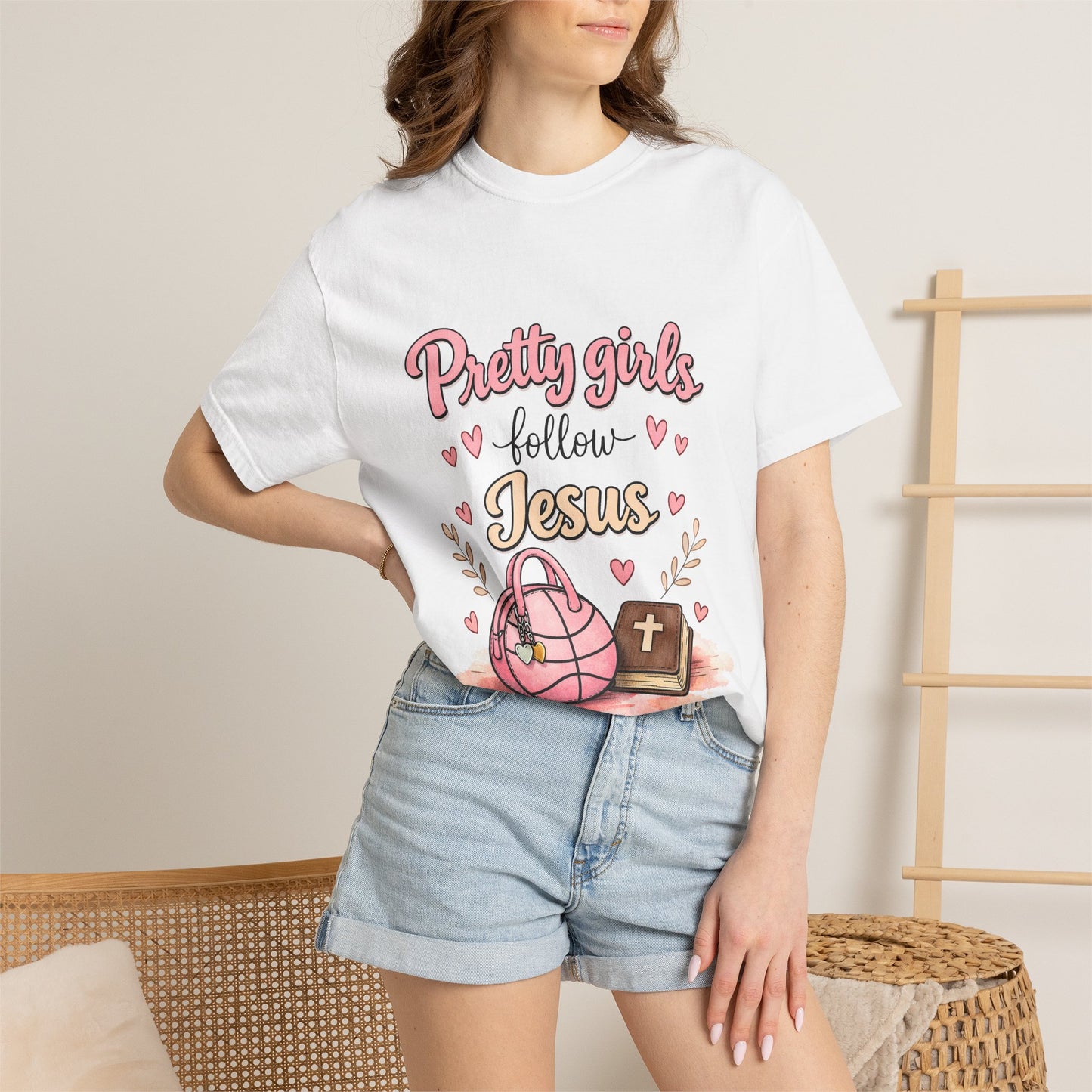 Pretty Girls Follow Jesus T-Shirt — Cute Christian Youth Tee