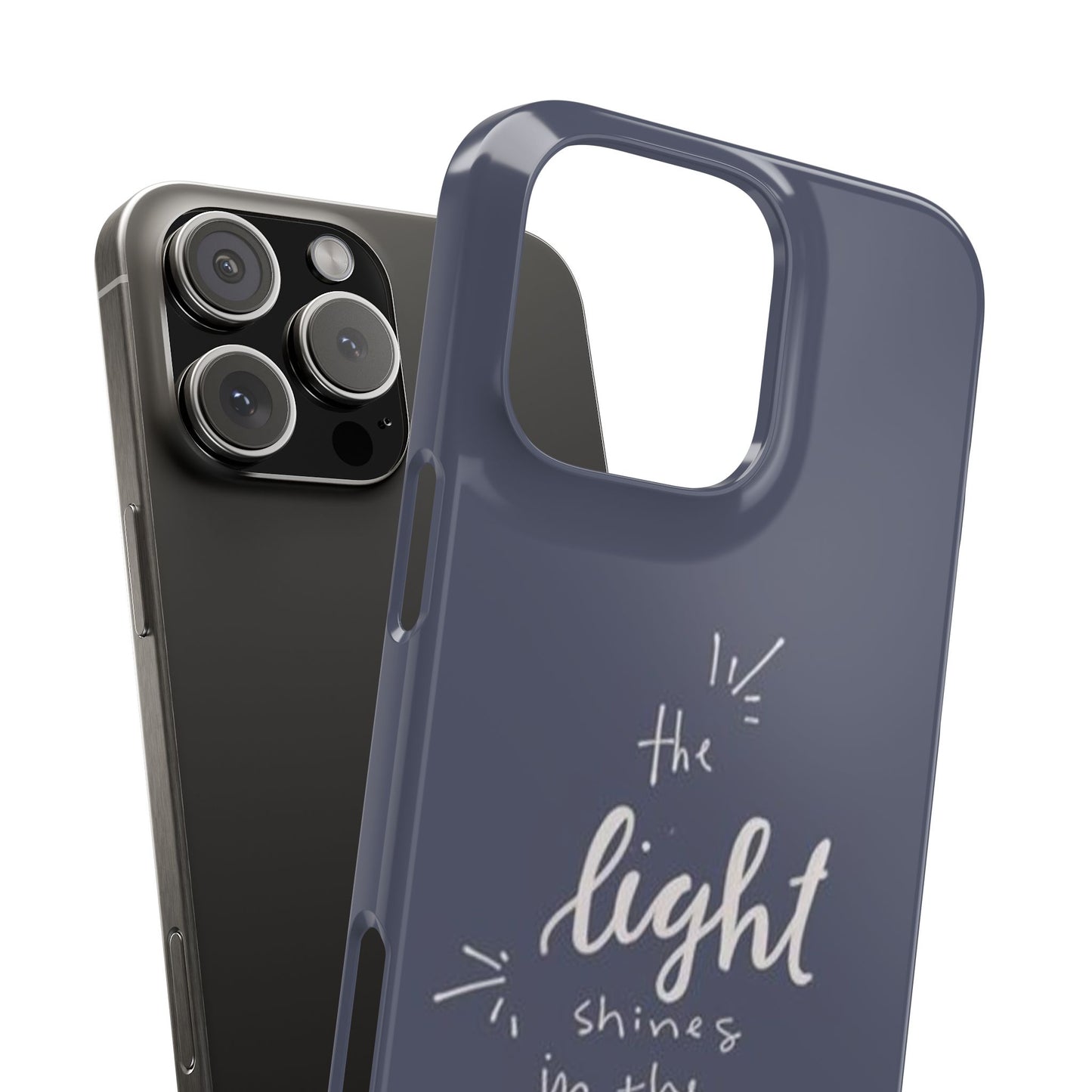 The Light Shines in the Darkness (John 1:5) iPhone Slim Phone Case — Christian Scripture Phone Case