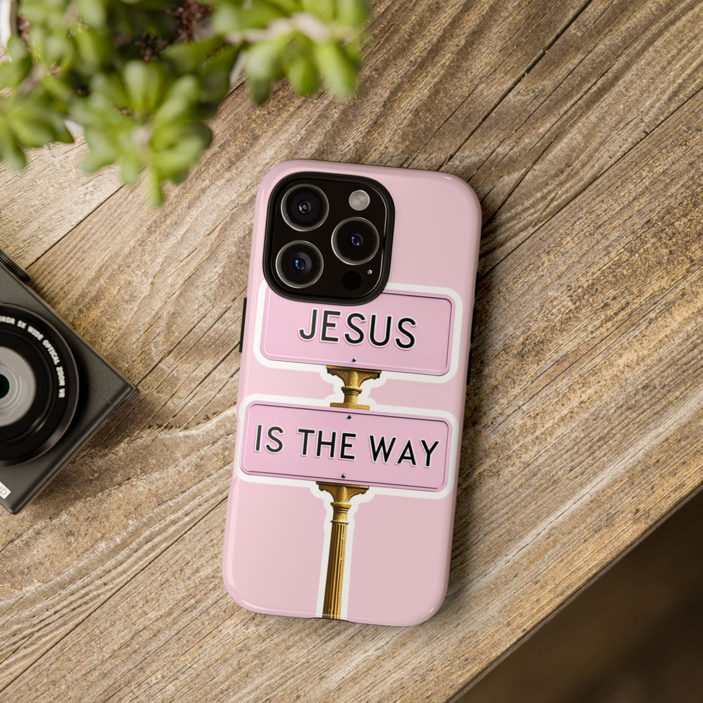 Jesus Is The Way Phone Case — Pink Tough Protective Case
